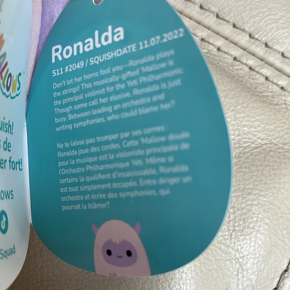 NEW 12” Ronalda Original Squishmallows - Picture 4 of 5